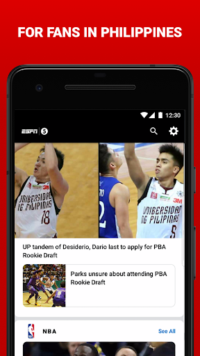 Screenshot of ESPN