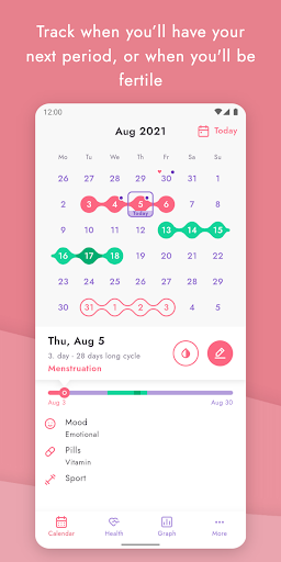 Lucy - Period tracker calendar Screenshot 2 - AppWisp.com
