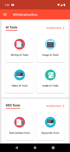 Android application AI Tools Hub screenshort