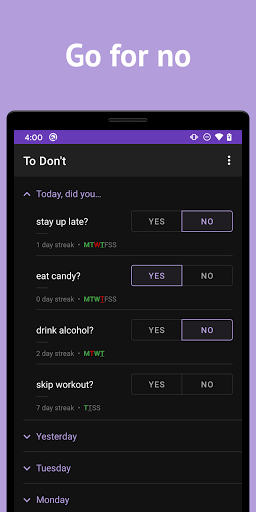 To Dont - Break Bad Habits Screen 2