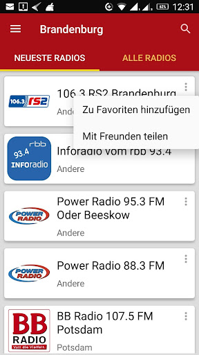 Radiosender aus Brandenburg Screen 2