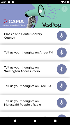 Android application Community VoxPop Studio screenshort