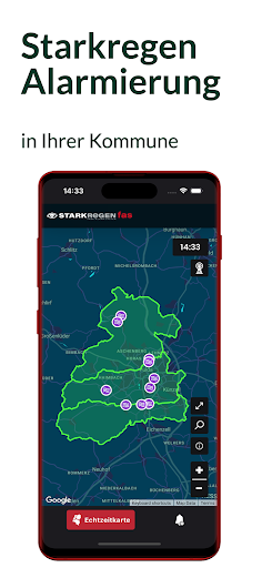Android application Starkregen App screenshort
