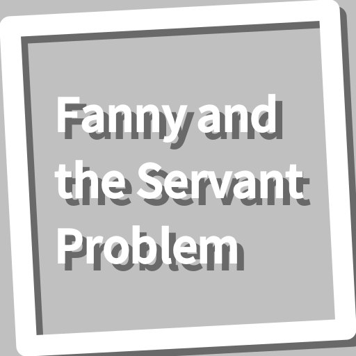 Book, Fanny and the Servant Pr logo