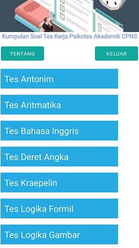 Android application Kumpulan Soal Psikotes CPNS screenshort
