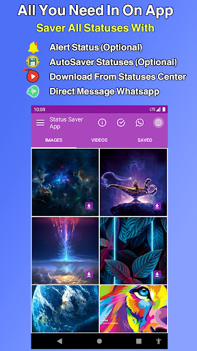 Android application app status saver screenshort