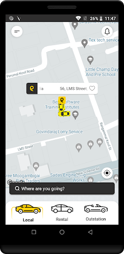 TaxiAppz Customer Screen 2