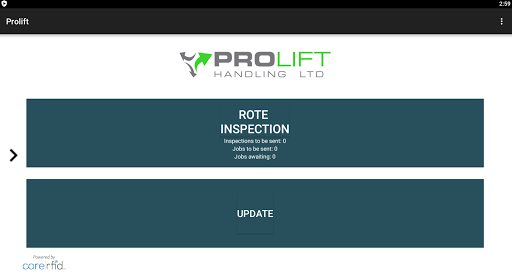 Prolift Inspections & Cert App Screen 2