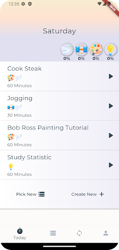 Life Ticker: Weekly Habit Screen 3