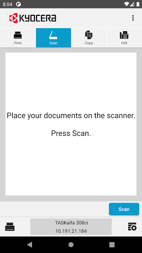 تطبيق KYOCERA Mobile Print برو4