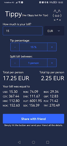 Tippy - Tip Calculator Screen 3