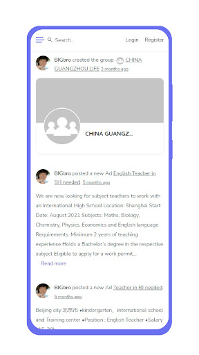 Android application Golaowai screenshort