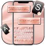 Cover Image of Télécharger Rose Gold Silk Keyboard Theme 1.0 APK