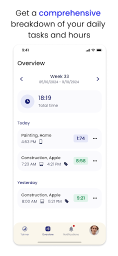 Hours Time Tracking Screen 2