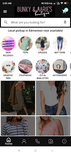 Android application Bunky & Marie's Boutique screenshort