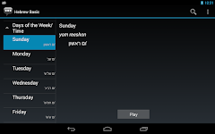 screenshot of Hebrew Basic Phrases