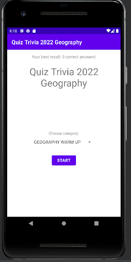 Android application Quiz Trivia 2022 Geography screenshort