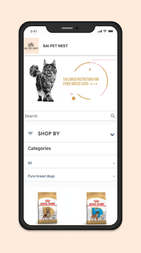 Android application Sai Pet Nest screenshort