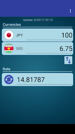 Android application Japan Yen x Surinamese Dollar screenshort