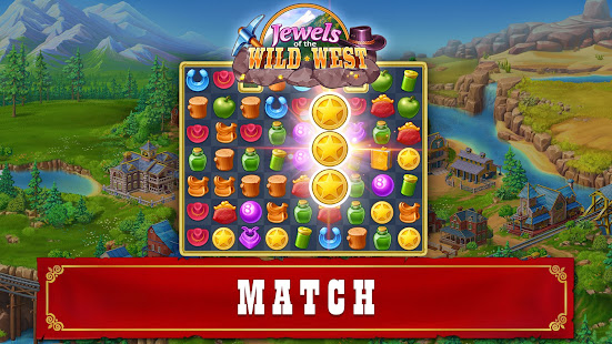 Jewels of the Wild Westu30fbMatch 3 Gems. Puzzle game 1.17.1700 APK screenshots 15