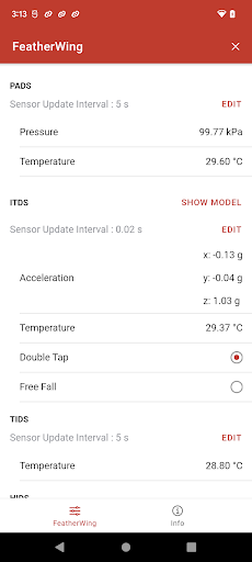 WE-SensorBLE Screen 2