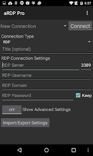 aRDP: Secure RDP Client Screenshot