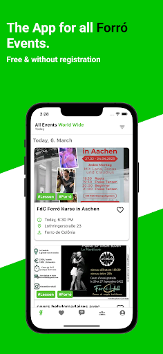 Android application Forró Events screenshort