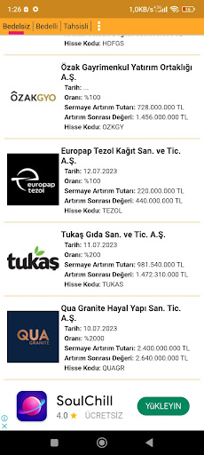 Sermaye Artırımı Screen 2