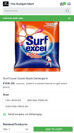 THE BUDGET MART - shopping App Screen 3