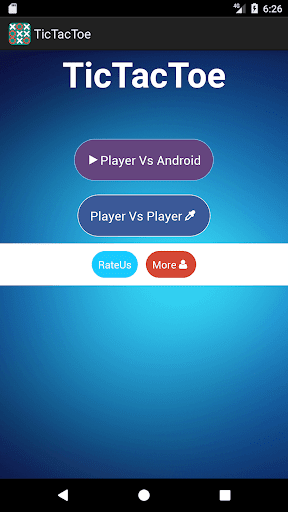 Android application Tic Tac Toe screenshort
