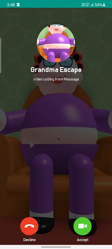 Android application Grandma Escape obby Fake Call screenshort