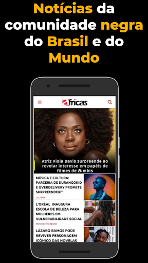 Android application Áfricas - Notícia Preta Brasil screenshort