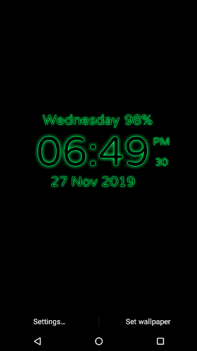 Digital Clock Screen 2