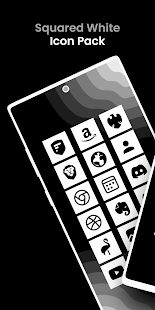 Square White - Captura de pantalla del paquete de iconos