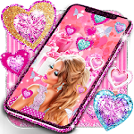 Cover Image of Download Girly pink live wallpapers 15.1 APK