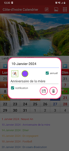 Ivory Coast Calendar Screen 2
