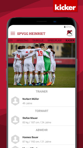 Android application SpVgg Heinriet screenshort