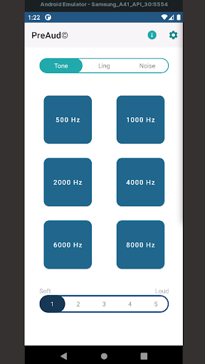 Android application PreAud screenshort