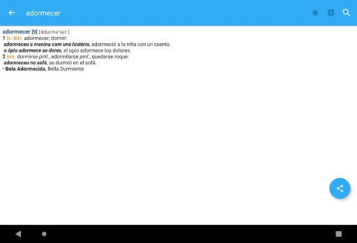 Screenshot of Portuguese Spanish Dictionary