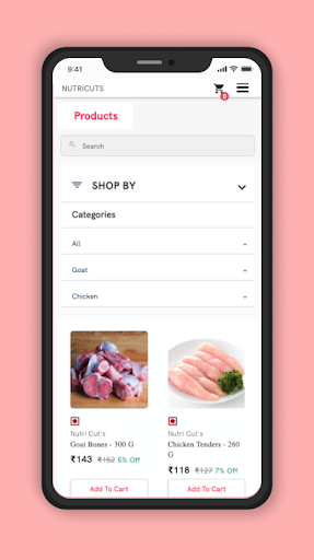 Android application Nutri Cuts screenshort
