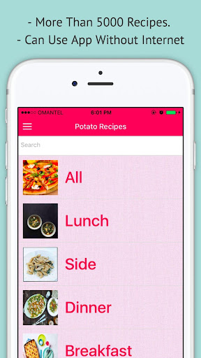 Android application Potato Recipes - Offline Easy screenshort