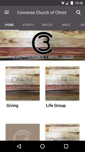 Android application Converse Church of Christ screenshort