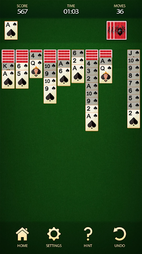 Spider Solitaire: Card Game Screen 3