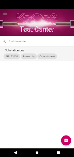 Android application KoCoS Test Center screenshort