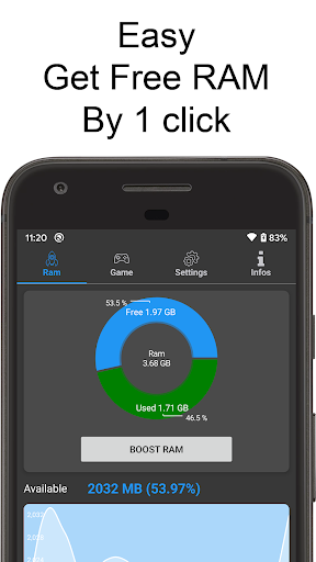 RAM Booster Premium - Faster 1Gb 2Gb RAM