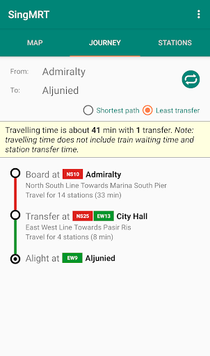 SingMRT: Singapore MRT/LRT Screen 3