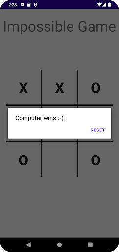 Android application One-Player Tic Tac Toe screenshort