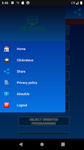 Android application CS IT - Computer Science MCQs screenshort