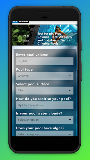Hy-Clor Pool Testing Screen 2
