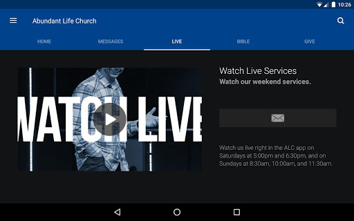 Screenshot of goALC - Abundant Life Church